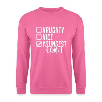 Cadeau enfant le plus jeune - Sweat-shirt Unisexe - rose - Devant