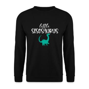 Youngest Child Gift - Unisex Sweatshirt - black - Front - Alina (178cm) & Michal (187cm)