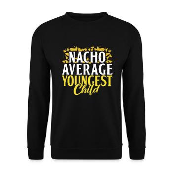 Youngest Child Gift - Unisex Sweatshirt - black - Front - Alina (178cm) & Michal (187cm)