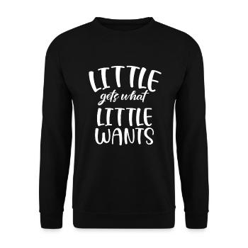 Youngest Child Gift - Unisex Sweatshirt - black - Front - Alina (178cm) & Michal (187cm)