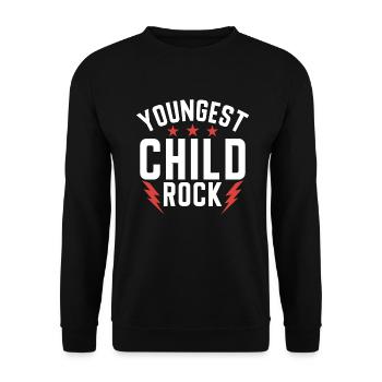 Youngest Child Gift - Unisex Sweatshirt - black - Front - Alina (178cm) & Michal (187cm)
