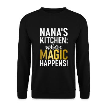 Nana Gifts - Unisex Sweatshirt - black - Front - Alina (178cm) & Michal (187cm)