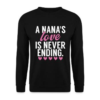 Nana Gifts - Unisex Sweatshirt - black - Front - Alina (178cm) & Michal (187cm)