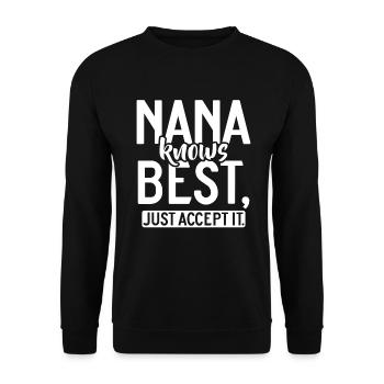 Nana Gifts - Unisex Pullover - Schwarz - Vorne - Alina (178cm) & Michal (187cm)
