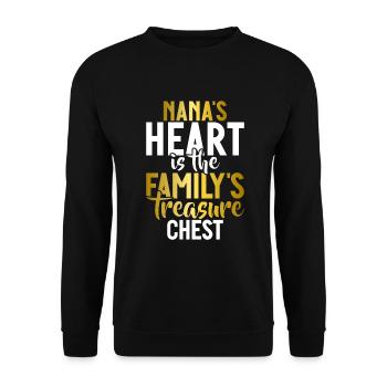 Nana Gifts - Unisex Sweatshirt - black - Front - Alina (178cm) & Michal (187cm)
