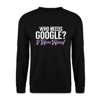 Nana Gifts - Unisex Pullover - Schwarz - Vorne - Alina (178cm) & Michal (187cm)