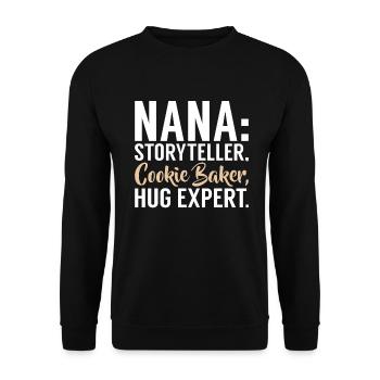 Nana Gifts - Unisex Pullover - Schwarz - Vorne - Alina (178cm) & Michal (187cm)