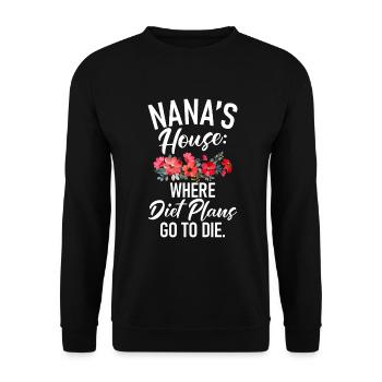 Nana Gifts - Unisex Sweatshirt - black - Front - Alina (178cm) & Michal (187cm)