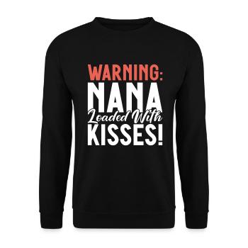 Nana Gifts - Unisex Sweatshirt - black - Front - Alina (178cm) & Michal (187cm)