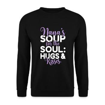 Nana Gifts - Unisex Pullover - Schwarz - Vorne - Alina (178cm) & Michal (187cm)