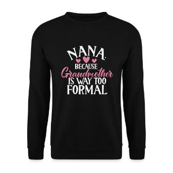 Nana Gifts - Unisex Sweatshirt - black - Front - Alina (178cm) & Michal (187cm)