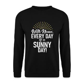 Cadeaux Nana - Sweat-shirt Unisexe - noir - Devant - Alina (178cm) & Michal (187cm)