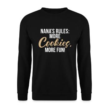 Nana Gifts - Unisex Pullover - Schwarz - Vorne - Alina (178cm) & Michal (187cm)