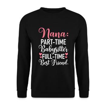 Nana Gifts - Unisex Sweatshirt - black - Front - Alina (178cm) & Michal (187cm)