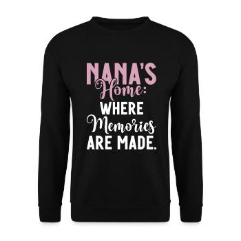 Nana Gifts - Unisex Pullover - Schwarz - Vorne - Alina (178cm) & Michal (187cm)