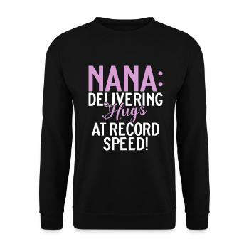 Cadeaux Nana - Sweat-shirt Unisexe - noir - Devant - Alina (178cm) & Michal (187cm)