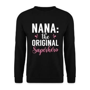 Nana Gifts - Unisex Sweatshirt - black - Front - Alina (178cm) & Michal (187cm)