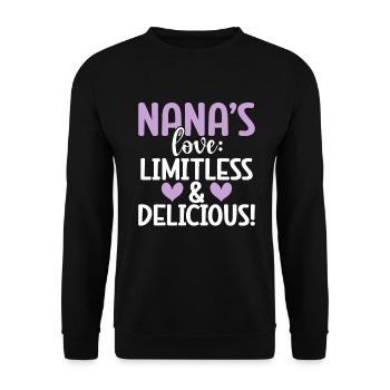 Nana Gifts - Unisex Pullover - Schwarz - Vorne - Alina (178cm) & Michal (187cm)