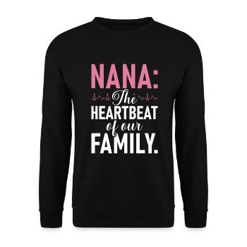 Nana Gifts - Unisex Pullover - Schwarz - Vorne - Alina (178cm) & Michal (187cm)