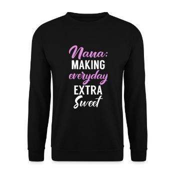Nana Gifts - Unisex Sweatshirt - black - Front - Alina (178cm) & Michal (187cm)