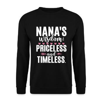 Nana Gifts - Unisex Pullover - Schwarz - Vorne - Alina (178cm) & Michal (187cm)