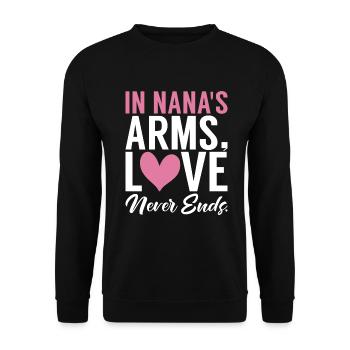Nana Gifts - Unisex Pullover - Schwarz - Vorne - Alina (178cm) & Michal (187cm)
