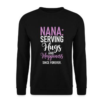 Nana Gifts - Unisex Pullover - Schwarz - Vorne - Alina (178cm) & Michal (187cm)