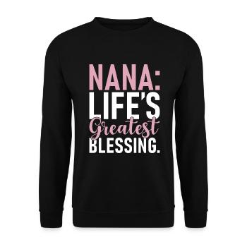 Nana Gifts - Unisex Pullover - Schwarz - Vorne - Alina (178cm) & Michal (187cm)