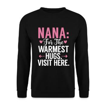 Nana Gifts - Unisex Pullover - Schwarz - Vorne - Alina (178cm) & Michal (187cm)