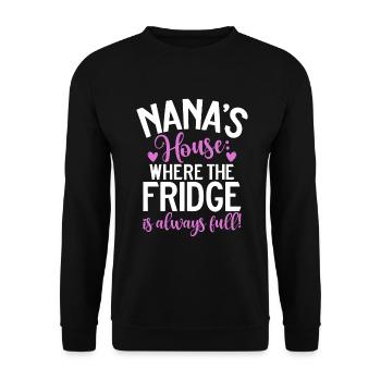 Nana Gifts - Unisex Pullover - Schwarz - Vorne - Alina (178cm) & Michal (187cm)