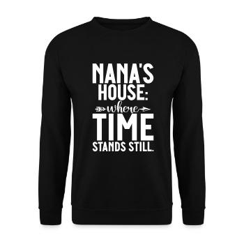 Nana Gifts - Unisex Pullover - Schwarz - Vorne - Alina (178cm) & Michal (187cm)
