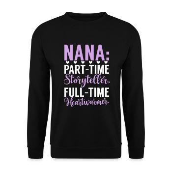 Nana Gifts - Unisex Pullover - Schwarz - Vorne - Alina (178cm) & Michal (187cm)