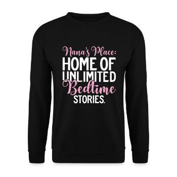 Nana Gifts - Unisex Pullover - Schwarz - Vorne - Alina (178cm) & Michal (187cm)