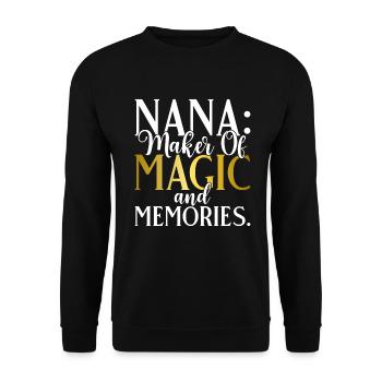 Nana Gifts - Unisex Sweatshirt - black - Front - Alina (178cm) & Michal (187cm)