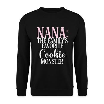 Nana Gifts - Unisex Pullover - Schwarz - Vorne - Alina (178cm) & Michal (187cm)