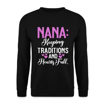 Nana Gifts - Unisex Sweatshirt - black - Front - Alina (178cm) & Michal (187cm)