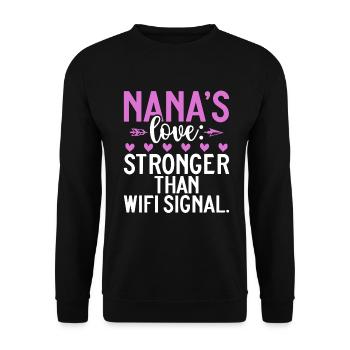 Nana Gifts - Unisex Pullover - Schwarz - Vorne - Alina (178cm) & Michal (187cm)