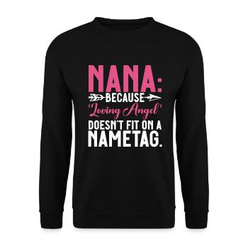 Nana Gifts - Unisex Pullover - Schwarz - Vorne - Alina (178cm) & Michal (187cm)
