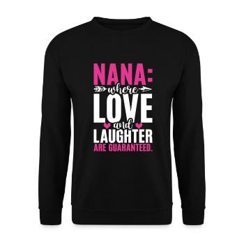 Cadeaux Nana - Sweat-shirt Unisexe - noir - Devant - Alina (178cm) & Michal (187cm)