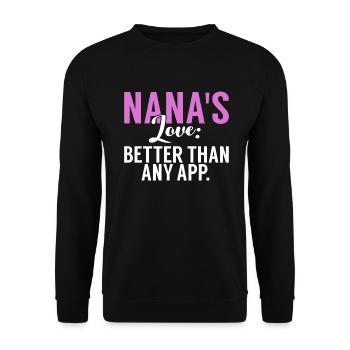 Nana Gifts - Unisex Sweatshirt - black - Front - Alina (178cm) & Michal (187cm)