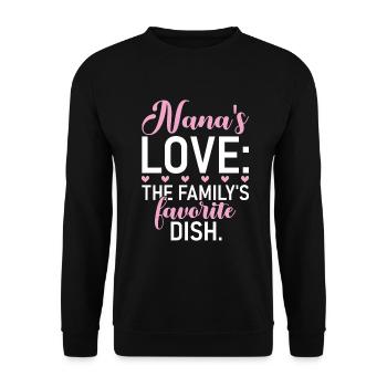 Nana Gifts - Unisex Pullover - Schwarz - Vorne - Alina (178cm) & Michal (187cm)