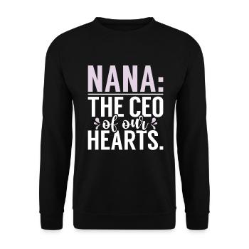 Nana Gifts - Unisex Pullover - Schwarz - Vorne - Alina (178cm) & Michal (187cm)