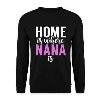 Nana Gifts - Unisex Pullover - Schwarz - Vorne - Alina (178cm) & Michal (187cm)