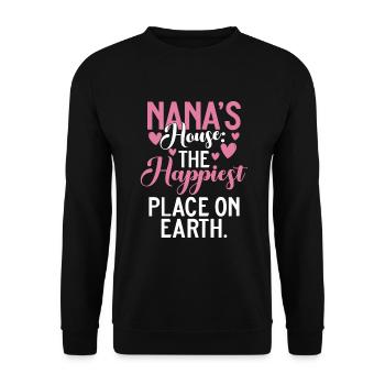 Nana Gifts - Unisex Pullover - Schwarz - Vorne - Alina (178cm) & Michal (187cm)