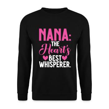 Nana Gifts - Unisex Sweatshirt - black - Front - Alina (178cm) & Michal (187cm)