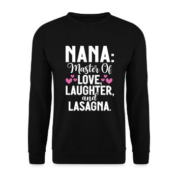 Nana Gifts - Unisex Pullover - Schwarz - Vorne - Alina (178cm) & Michal (187cm)