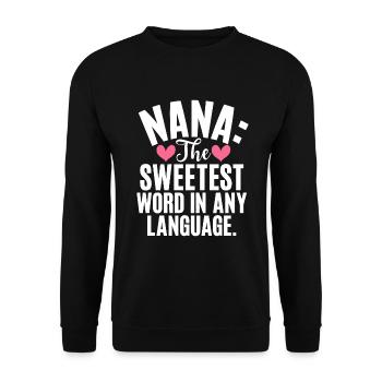 Nana Gifts - Unisex Pullover - Schwarz - Vorne - Alina (178cm) & Michal (187cm)