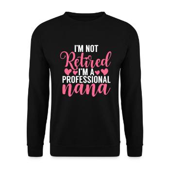 Nana Gifts - Unisex Sweatshirt - black - Front - Alina (178cm) & Michal (187cm)