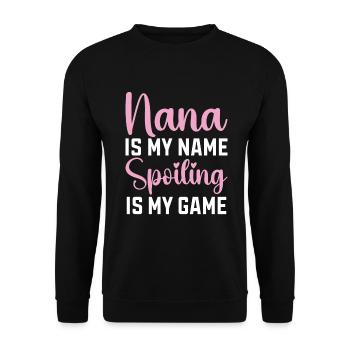Nana Gifts - Unisex Pullover - Schwarz - Vorne - Alina (178cm) & Michal (187cm)