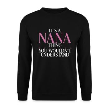 Nana Gifts - Unisex Pullover - Schwarz - Vorne - Alina (178cm) & Michal (187cm)
